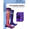 OutdoorMaster Ski Socks, Snowboarding Socks for Men & Women, Thermal Winter Warm & Breathable, Over The Calf Non-Slip Cuff(Purple Blue)