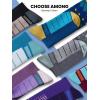 OutdoorMaster Ski Socks, Snowboarding Socks for Men & Women, Thermal Winter Warm & Breathable, Over The Calf Non-Slip Cuff(Purple Blue)