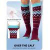 OutdoorMaster Ski Socks, Snowboarding Socks for Men & Women, Thermal Winter Warm & Breathable, Over The Calf Non-Slip Cuff(Vermilion)