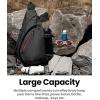 OutdoorMaster Sling Bag, Hiking Daypack, Crossbody Shoulder Chest Urban Outdoor Travel Backpack for Women & Men(Black)