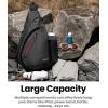 OutdoorMaster Sling Bag, Hiking Daypack, Crossbody Shoulder Chest Urban Outdoor Travel Backpack for Women & Men(Classic Black)