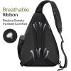 OutdoorMaster Sling Bag, Hiking Daypack, Crossbody Shoulder Chest Urban Outdoor Travel Backpack for Women & Men(Classic Black)