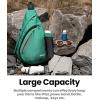OutdoorMaster Sling Bag, Hiking Daypack, Crossbody Shoulder Chest Urban Outdoor Travel Backpack for Women & Men(L10-classic Teal)