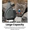 OutdoorMaster Sling Bag, Hiking Daypack, Crossbody Shoulder Chest Urban Outdoor Travel Backpack for Women & Men(Light Gray)
