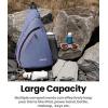 OutdoorMaster Sling Bag, Hiking Daypack, Crossbody Shoulder Chest Urban Outdoor Travel Backpack for Women & Men(Light Purple)