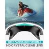 OutdoorMaster Swim Mask – Wide View Swimming Mask & Goggles Anti-fog Waterproof(Bg-blue Mirror)