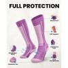 OutdoorMaster Thermolite Merino Wool Ski Socks, Compression Thermal Snowboarding Socks for Men & Women, Cold Weather(Pink)