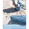 Qipi Beach Cabana – Easy to Set Up Canopy, Waterproof, Portable 6′ x 6′ Beach Shelter, Included Side Wall, Shade with UPF 50+ UV Protection, Ultimate Sun Umbrella – for Kids, Family & Friends(Silverthorne Wave-a)