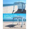 Qipi Beach Cabana – Easy to Set Up Canopy, Waterproof, Portable 6′ x 6′ Beach Shelter, Included Side Wall, Shade with UPF 50+ UV Protection, Ultimate Sun Umbrella – for Kids, Family & Friends(Silverthorne Wave-a)