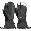 OutdoorMaster 3-Finger Ski Snow Gloves for Women & Men, Winter Warm Snowboard Ski Mittens Screen Touch, Thermal Waterproof with Double-Pocket for Cold Weather Sports, Skiing, Snowboarding(Black+White)