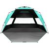 OutdoorMaster Beach Tent with Blackout Shelter Technology, Portable Sun Shade Shelter 4 Person, Pop Up Beach Tents with UPF 50+ UV Protection, 9.5mm Thick Pole, 3 Ventilating Mesh Windows -Green(Green)