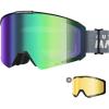OutdoorMaster Falcon Ski Goggles Lens by ZEISS, OTG Snowboard Goggles Anti-fog, Magnetic Interchangeable Lens, Snow Goggles(A-forestgreen Vlt 18% + Yellowlens)