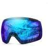 OutdoorMaster Heron Ski Goggles with 2 Lens, Frameless, Magnetic Interchangeable HD Toric Lens, OTG Snowboard Goggles(Lens-blue Vlt 38%)