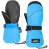 OutdoorMaster Kids Ski Mittens, Ski Winter Waterproof Thermal Snow Gloves for Boys & Girls, Skiing, Snowboard, Winter Sports(Sky Blue)