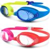 OutdoorMaster Kids Swim Goggles 2 Pack – Quick Adjustable Strap Swimming Goggles for Kids(2 Pack-e)