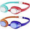OutdoorMaster Kids Swim Goggles 2 Pack – Quick Adjustable Strap Swimming Goggles for Kids(Blue Green)