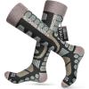 OutdoorMaster Merino Wool Ski Socks, 2/3 Pairs Compression Over The Calf for Men & Women, Winter Snowboard Thermal Socks(Dark Green (2 Pairs))
