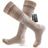 OutdoorMaster Merino Wool Ski Socks for Men & Women, Unisex Thermal Winter Warm Snowboarding Socks for Cold Weather(Khaki)