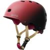 OutdoorMaster Skateboard Cycling Helmet – Two Removable Liners Ventilation Multi-Sport Scooter Roller Skate Inline Skating Rollerblading for Kids, Youth & Adults(Black Red Gradient)