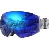 OutdoorMaster Ski Goggles PRO – Frameless, Interchangeable Lens 100% UV400 Protection Snow Goggles for Men & Women(Greyframe Revobluelens Vlt15%)