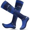 OutdoorMaster Ski Socks, 2-Pair Pack Skiing and Snowboarding Thermal Socks for Men with Non-Slip Cuff Design(Dark Blue)