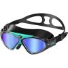 OutdoorMaster Swim Mask – Wide View Swimming Mask & Goggles Anti-fog Waterproof(Bg-blue Mirror)