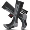 OutdoorMaster Thermolite Merino Wool Ski Socks, Compression Thermal Snowboarding Socks for Men & Women, Cold Weather(Gray)