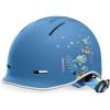 OutdoorMaster Toddler Helmet, Toddler Bike Helmet, Bike Helmet for Youth Boys & Girls, Kids Helmet with Visor, Dial Fit Adjustment Ventilation Multi-Sport Helmet for Bicycle Skate Scooter Longboard(Baby Elephant)