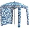 Qipi Beach Cabana – Easy to Set Up Canopy, Waterproof, Portable 6′ x 6′ Beach Shelter, Included Side Wall, Shade with UPF 50+ UV Protection, Ultimate Sun Umbrella – for Kids, Family & Friends(Silverthorne Wave-a)