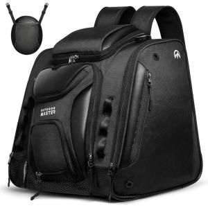 OutdoorMaster Boot Bag – Upgraded Ski Boots and Snowboard Boots Bag, Excellent for Travel with Waterproof Exterior & Bottom – for Men, Women and Youth, 55L(Black)