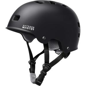 OutdoorMaster Skateboard Cycling Helmet – Two Removable Liners Ventilation Multi-Sport Scooter Roller Skate Inline Skating Rollerblading for Kids, Youth & Adults(Black)