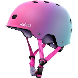 OutdoorMaster Skateboard Cycling Helmet – Two Removable Liners Ventilation Multi-Sport Scooter Roller Skate Inline Skating Rollerblading for Kids, Youth & Adults(Sorbet)