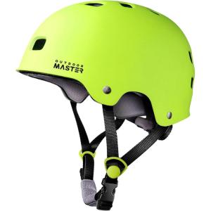 OutdoorMaster Skateboard Cycling Helmet – Two Removable Liners Ventilation Multi-Sport Scooter Roller Skate Inline Skating Rollerblading for Kids, Youth & Adults(Lemon)