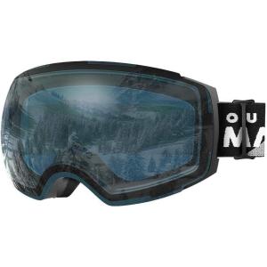 OutdoorMaster Ski Goggles PRO – Frameless, Interchangeable Lens 100% UV400 Protection Snow Goggles for Men & Women(Blackframe Clearbluelens Vlt60%)