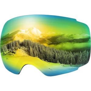 OutdoorMaster Ski Goggles PRO Replacement Lens – 20+ Choices(Vlt 13% Gold)