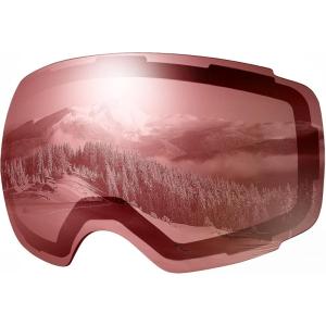 OutdoorMaster Ski Goggles PRO Replacement Lens – 20+ Choices(Vlt 28% Pink Silver)