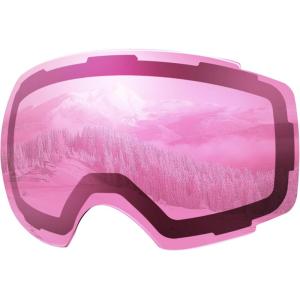 OutdoorMaster Ski Goggles PRO Replacement Lens – 20+ Choices(Vlt 59% Light Pink)