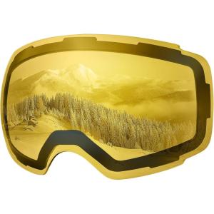 OutdoorMaster Ski Goggles PRO Replacement Lens – 20+ Choices(Vlt 75% Yellow – Polarized)