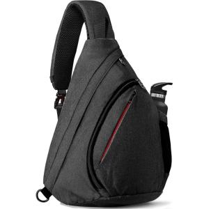 OutdoorMaster Sling Bag, Hiking Daypack, Crossbody Shoulder Chest Urban Outdoor Travel Backpack for Women & Men(Black)