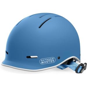 OutdoorMaster Toddler Helmet, Toddler Bike Helmet, Bike Helmet for Youth Boys & Girls, Kids Helmet with Visor, Dial Fit Adjustment Ventilation Multi-Sport Helmet for Bicycle Skate Scooter Longboard(Matte Navy)