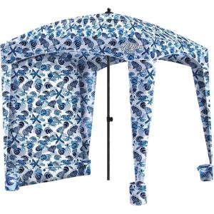 Qipi Beach Cabana – Easy to Set Up Canopy, Waterproof, Portable 6′ x 6′ Beach Shelter, Included Side Wall, Shade with UPF 50+ UV Protection, Ultimate Sun Umbrella – for Kids, Family & Friends(Sea Life)