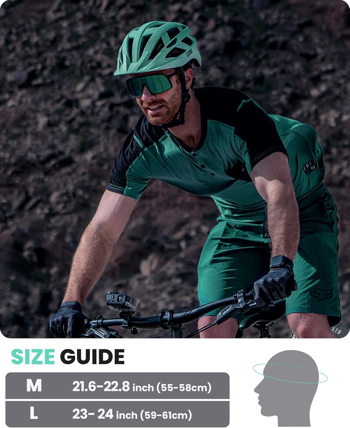 imageOutdoorMaster Gem Recreational MIPS Cycling Helmet Two Removable Liners ampamp Ventilation in MultiEnvironment Bike Helmet in Mountain Motorway for Youth ampamp AdultMint Green