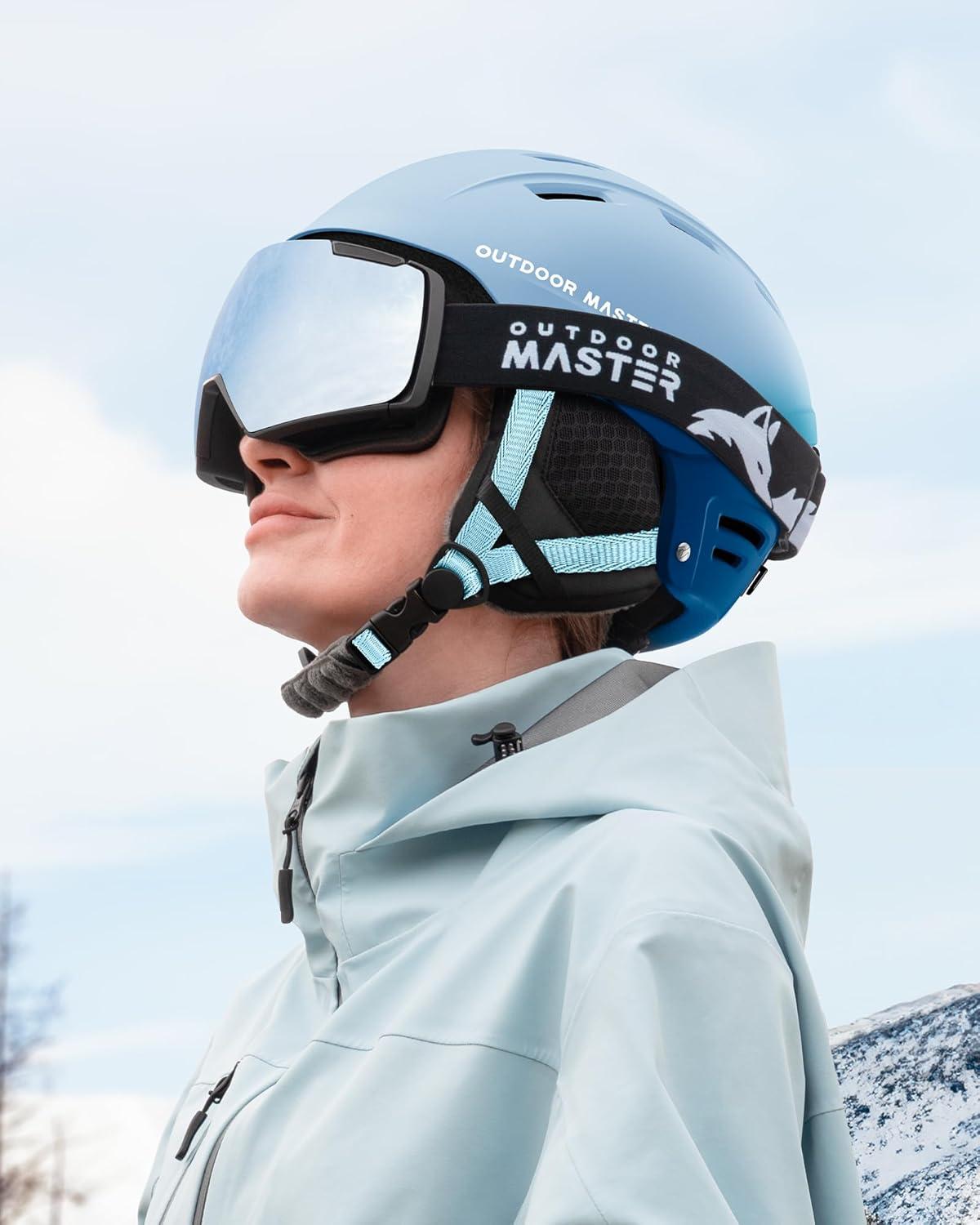 imageOutdoorMaster Kelvin II Ski Helmet Snow Sport Helmet Snowboard Helmet for Men Women ampamp YouthGradient Blue