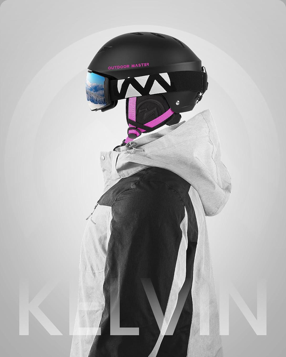 imageOutdoorMaster Kelvin Ski Helmet Snowboard Helmet for Men Women ampamp YouthBlackpink