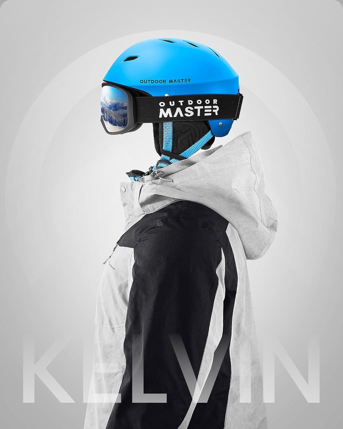 imageOutdoorMaster Kelvin Ski Helmet Snowboard Helmet for Men Women ampamp YouthBlue