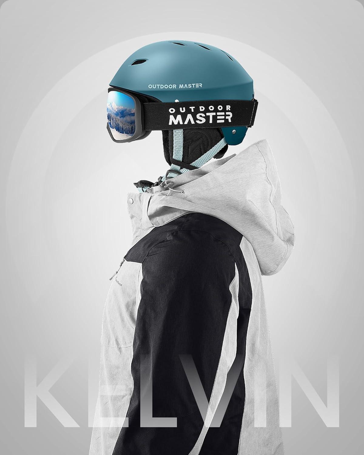 imageOutdoorMaster Kelvin Ski Helmet Snowboard Helmet for Men Women ampamp YouthForest Green