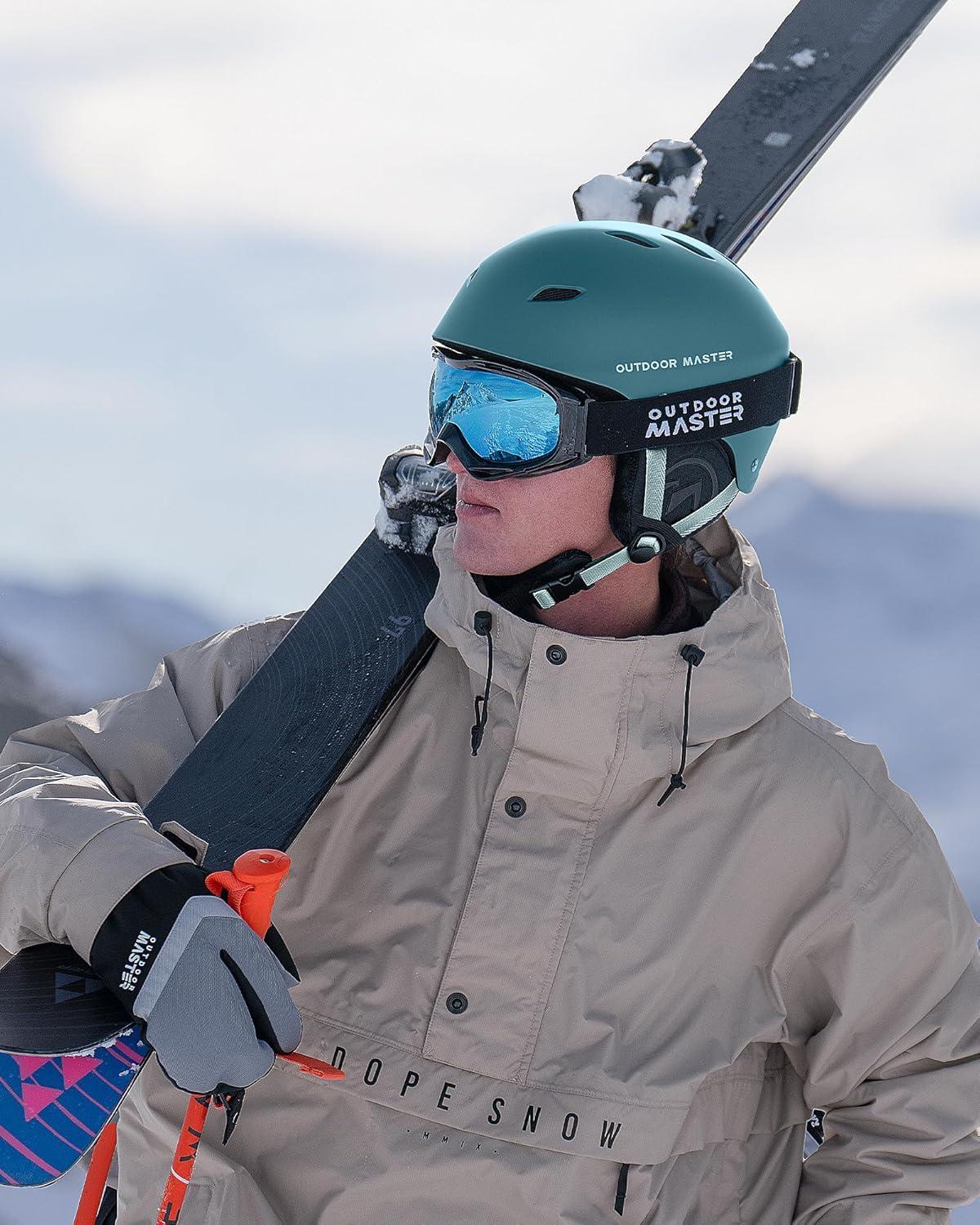 imageOutdoorMaster Kelvin Ski Helmet Snowboard Helmet for Men Women ampamp YouthForest Green