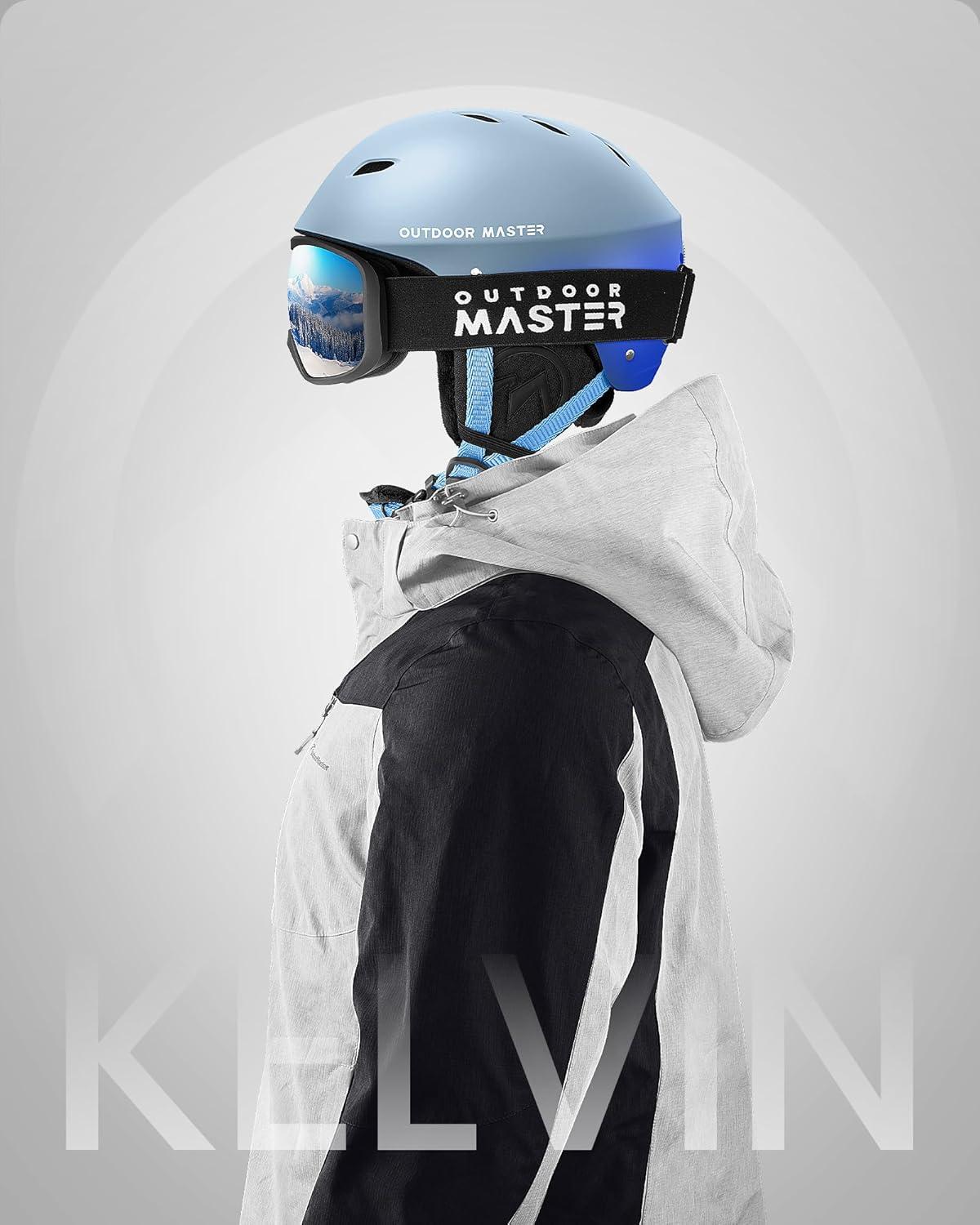 imageOutdoorMaster Kelvin Ski Helmet Snowboard Helmet for Men Women ampamp YouthGradient Blue