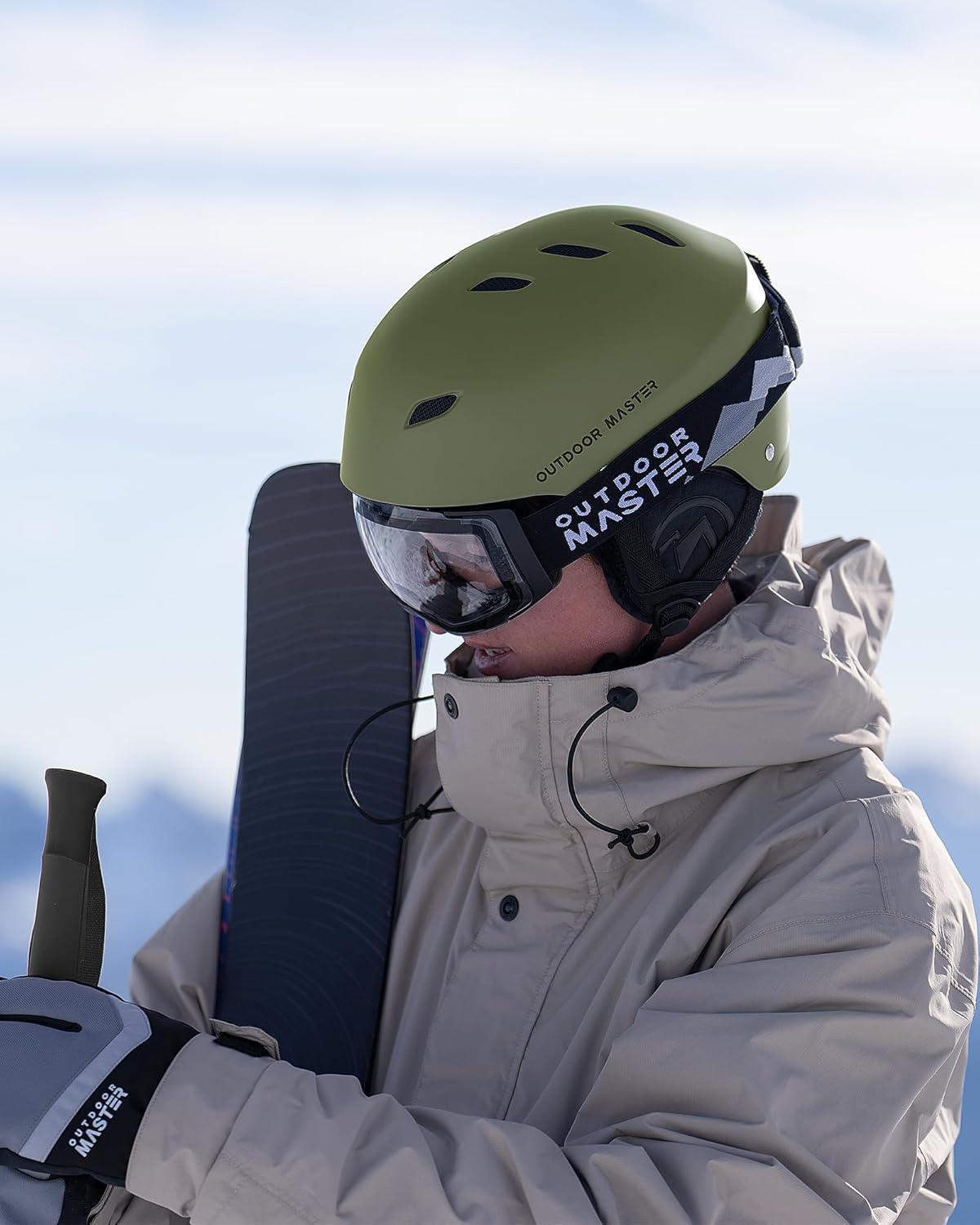 imageOutdoorMaster Kelvin Ski Helmet Snowboard Helmet for Men Women ampamp YouthGreen