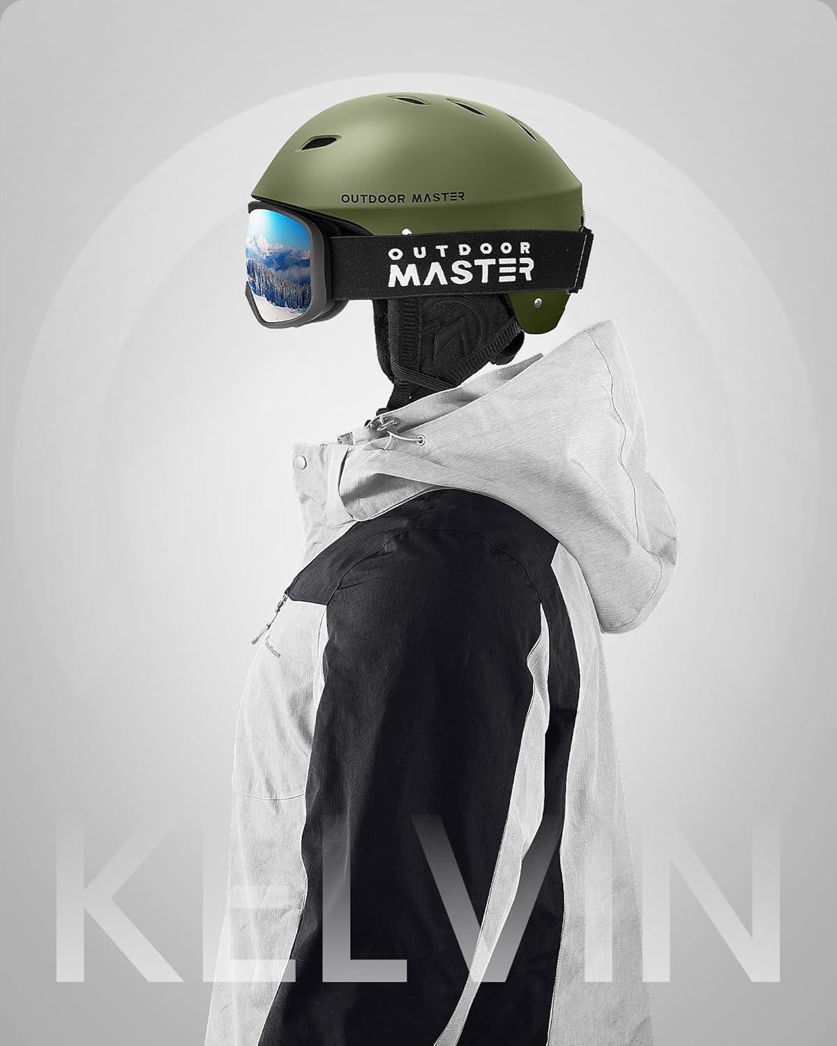 imageOutdoorMaster Kelvin Ski Helmet Snowboard Helmet for Men Women ampamp YouthGreen